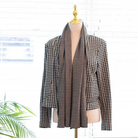 Cabi #3905 Houndstooth Shawl & Blazer // Jacket Size M w/shoulder pads - Picture 10 of 16
